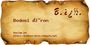 Bodosi Áron névjegykártya